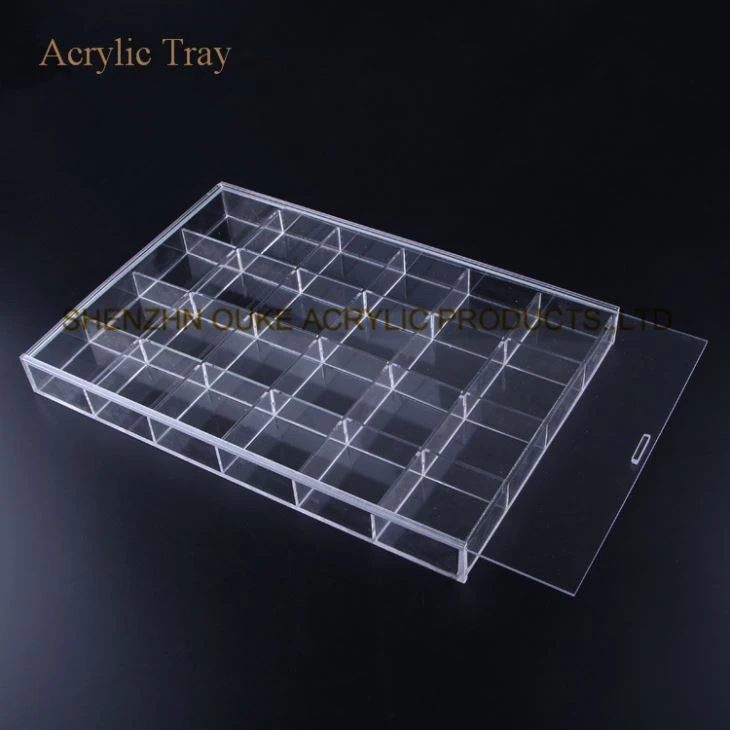 Acrylic Shower Tray Clear Vanity Tray For Makeup Plastic Serving Trays
