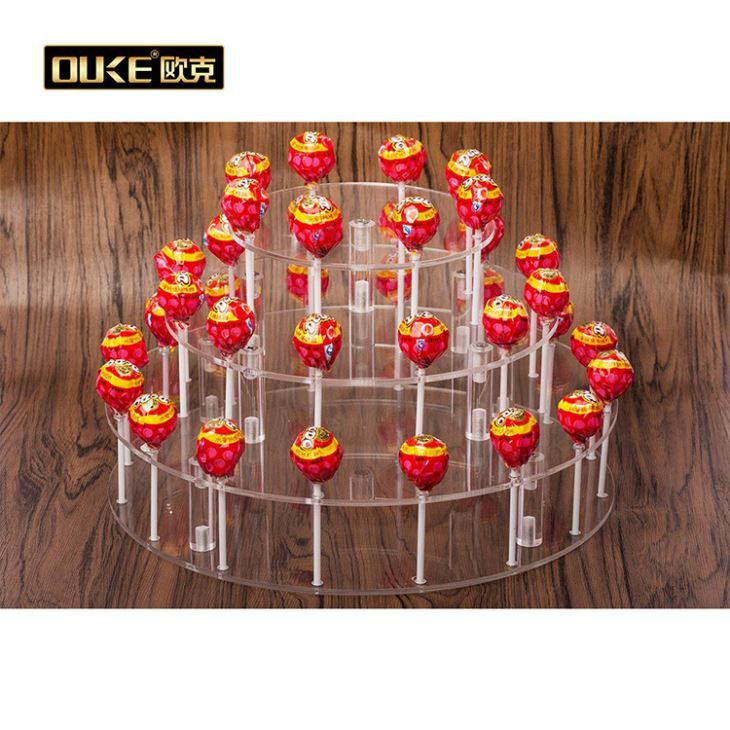 Acrylic Round 3 Tier Acrylic Cake Pop Stand