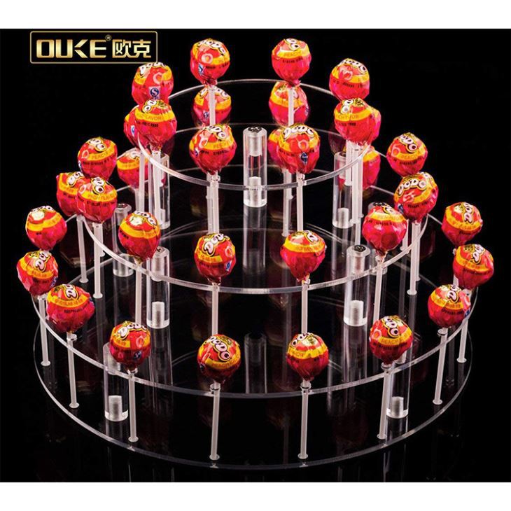 Acrylic Round 3 Tier Acrylic Cake Pop Stand