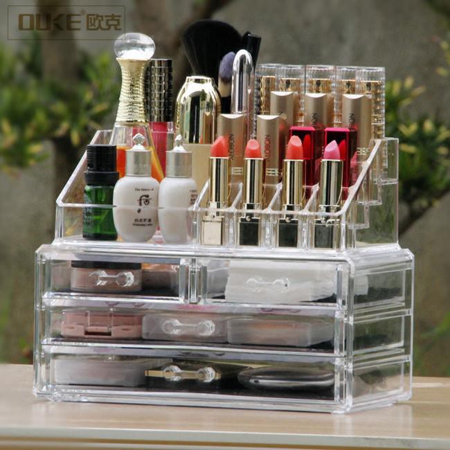 Custom Clear 4 Drawers Acrylic Makeup Organizer