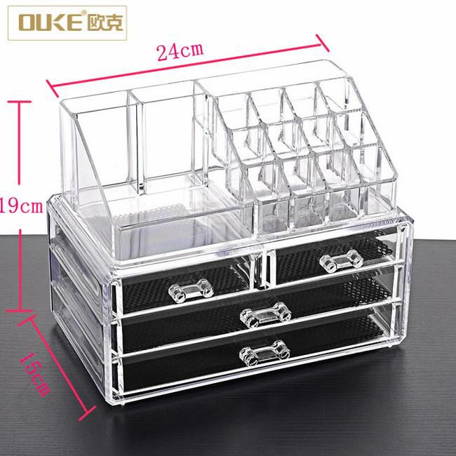Custom Clear 4 Drawers Acrylic Makeup Organizer