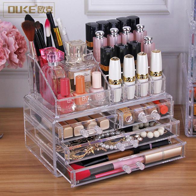 Custom Clear 4 Drawers Acrylic Makeup Organizer