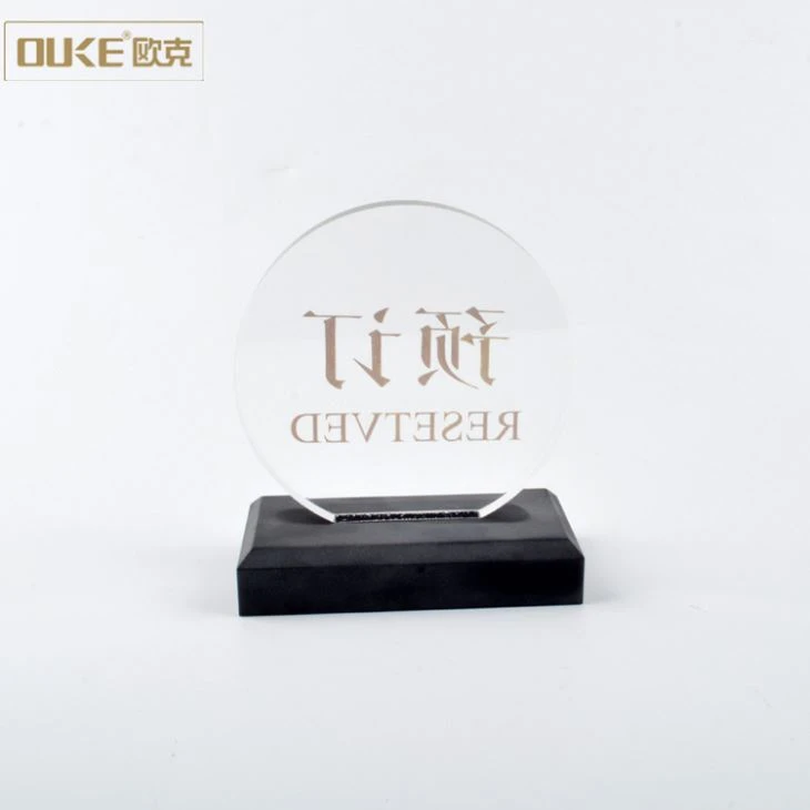 Round Shaped Printed Acrylic Logo Block