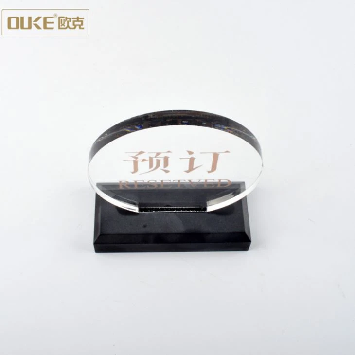 Round Shaped Printed Acrylic Logo Block