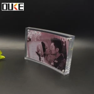 কাস্টম ডেস্কটপ বাঁক এক্রাইলিক ছবির বুথ ফ্রেম